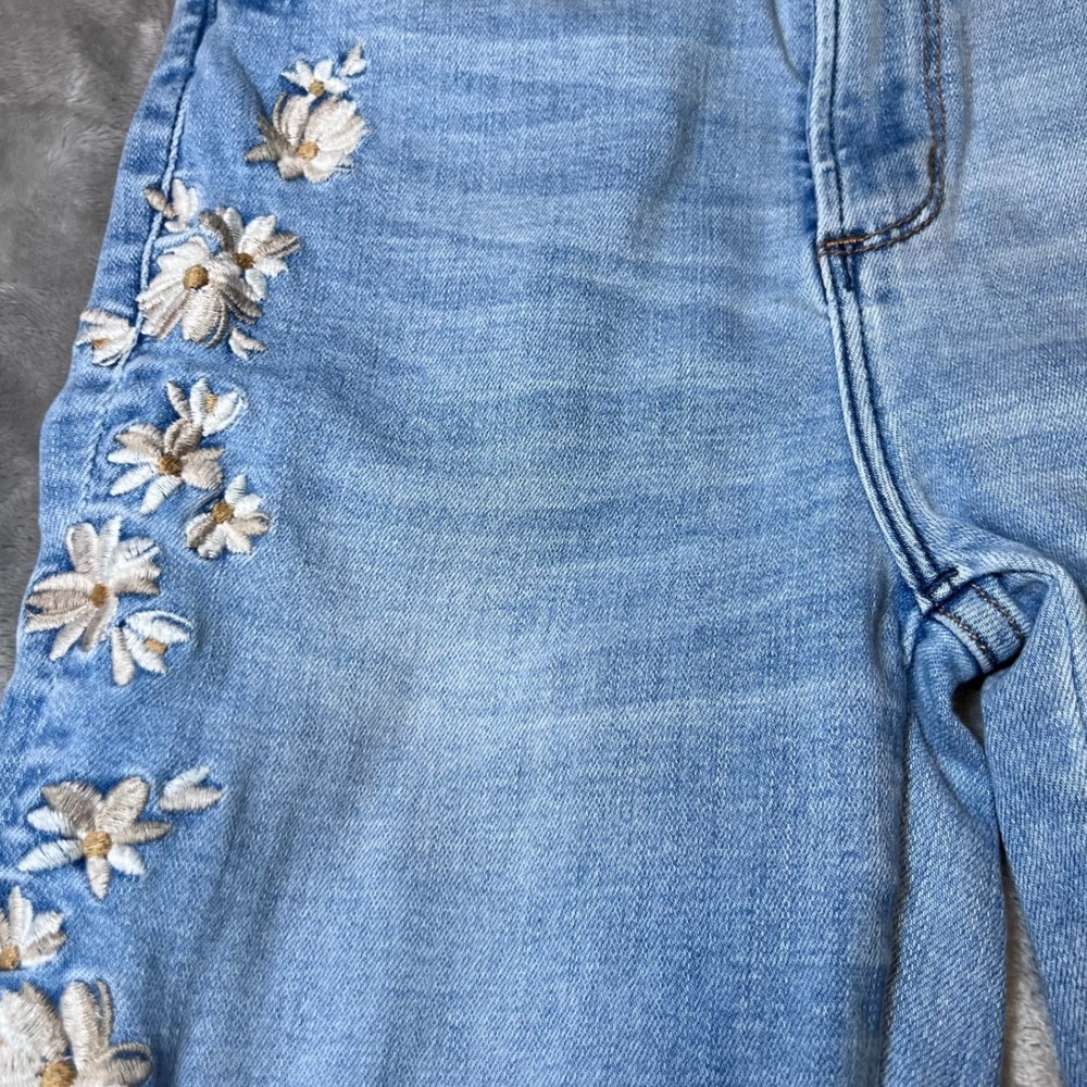 Abercrombie & Fitch High Rise Super Skinny Ankle Jeans 26/2 Floral Embroidered - Picture 10 of 16